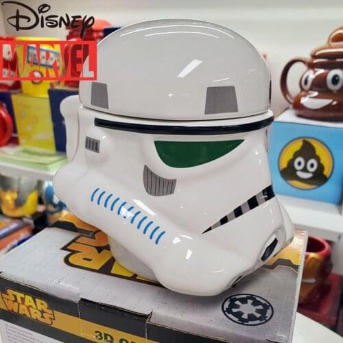 Disney Star Wars Creative Ceramic Coffee Water Cup Black Warrior White Soldier Mug Cup Water Cup Ceramic Marvel