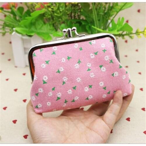 2021 Hot Sale Korean Version Purse Woman Cute Printed Double-layer Coin Purse Printing Leather Small Wallet