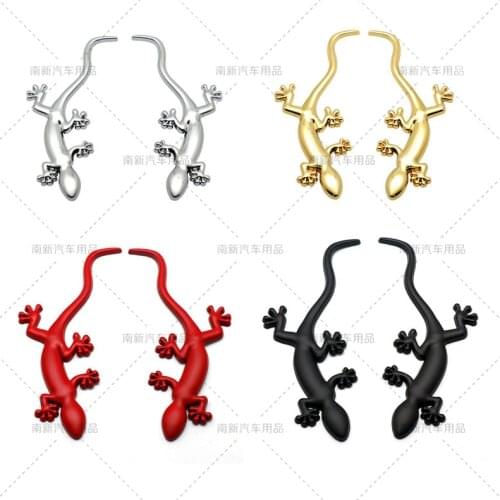 2Pcs 3D Metal Gecko Car Side Fender Rear Trunk Emblem Badge Sticker Decals for JEEP BMW Nissan Audi Ford Honda car Accessories