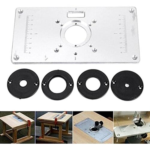 Multifunctional Aluminium Router Table Insert Plate Wood Benches Engraving Machine Trimmer Models Woodworking Router Z4Z7