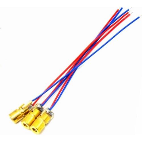 3pcs Red Laser Diode Dot Module Mini-Type 650nm 5mw with Driver 3V 6x10mm