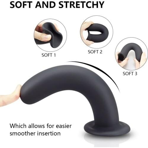 Soft Realistic Penis Dildo with Suction Anal Plug Prostate Massager Butt Plugs Vaginal Masturbation Erotic Sex Toys for Couple