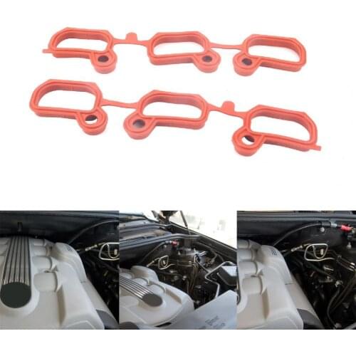 Red 2Pcs High-quality Perfect Match Intake Gasket Set 11611436631 Q10336 Q10337 Rubber Intake Gasket Set Accurate