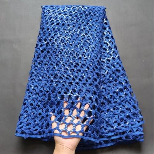 Latest 2021 High Quality African Lace Fabric Embroidery Swiss French Tulle Cotton Wedding Party Dress Guipure Sequins 5yards