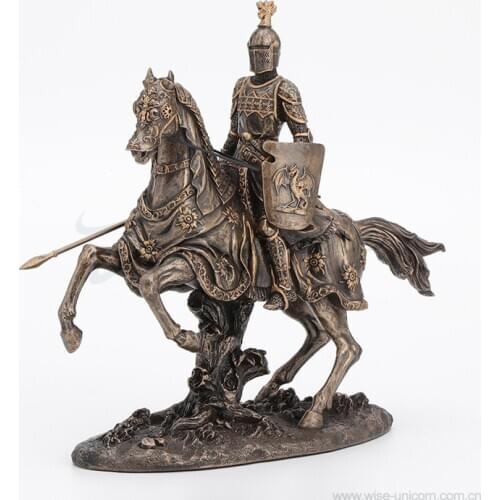 Crafts Statue Sculpture Busyveloni creative decoration The knight in armor rode with a gun Birthday gift home decoration factory
