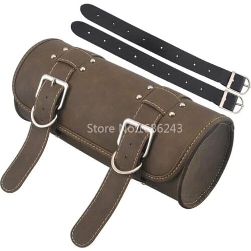 Motorcycle Front Saddlebag Tool Storage Bag Front Fork Roll Saddle Luggage Bags Roll Barrel For Harley Yamaha Kawasaki Honda