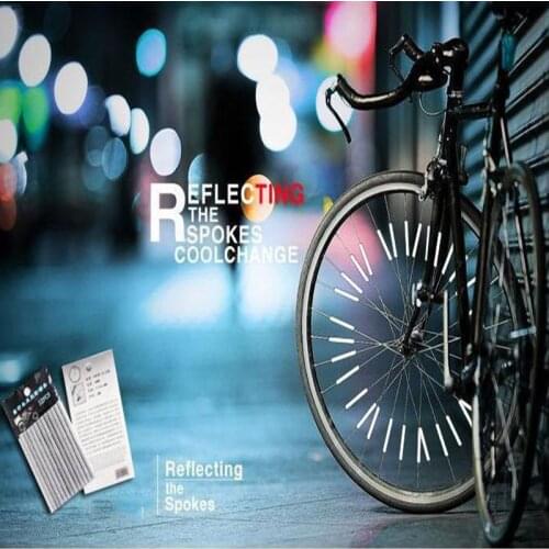 Reflective Spokes Mountain Bike Bicycle Decoration Warning Light Safety Riding Accessories Night Road Multi-color Optional DIY