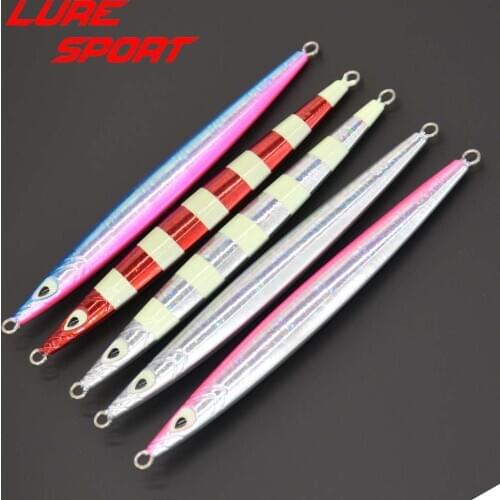LureSport Lead Fish Metal Jigs 3pcs Slow Jigging Lure 150g 5 colors saltwater fishing lure