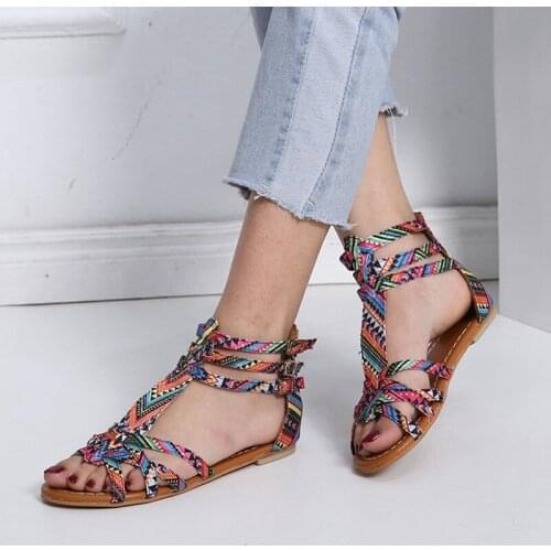 Women Sandals 2021 New Summer Fashion Bohemia Flip Flops Ladies Sandals Shoes Women Casual Sexy Beach Flats Sandals Plus Size 43
