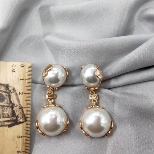 Pendientes Oorbellen Para As Mulheres European And American Style Jewelry Retro Fashion Pearl 925 Needle Earrings Female D27