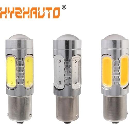 1Pcs 1156 BA15S BAU15S PY21W P21W LED Light Bulb COB 7.5W LED Auto Car Backup Lamp Turn Signal Lights DRL White Red Yellow