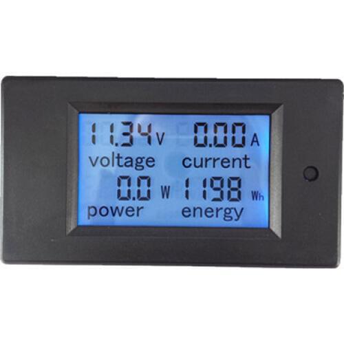 10pcs DC6.5-100V 20A 4-IN-1 Digital Display LCD Screen Voltage Current Power Energy Meter tester monitor
