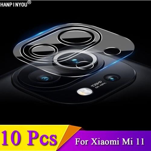 10 Pcs/Lots For Xiaomi Mi 11 6.81" Clear Anti-Scratch Rear Camera Lens Protective Protector Cover Soft Tempered Glass Film
