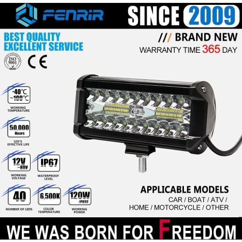 120W Car Motorcycle ATV Ofroad LED Work Light Bar for HONDA SUZUKI YAMAHA BMW KTM Kawasaki Triumph NISSAN TOYOTA JEEP Dodge BENZ