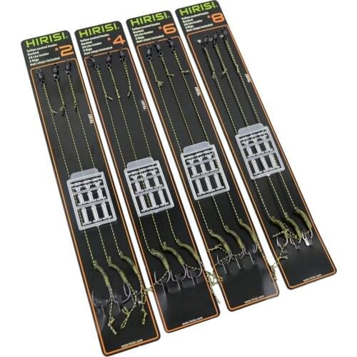 3Pcs/Lot Carp Fishing Ready Made Hook Link Tied Rigs Terminal Tackle for Carp Rig kit Carp Fishing Tackle 2# 4# 6# 8# Hooks Set