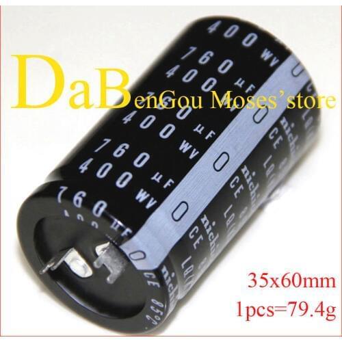 400v 760uf 100% Original New nichicon Electrolytic Capacitor Capacitance Radial 35x60mm