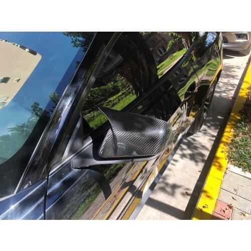 US AND CANADA Model Dry Carbon Mirror Cover For Ford Mustang 2015-2020 RearView Cap With / Without Tuning Light Car Accessories