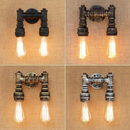 Used industrial wind corridor retro restaurant Edison industrial water pipe single head decorative water pipe wall lamp