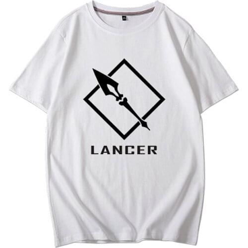 Unisex Anime Cos Fate/Grand Order FGO Saber Ruler Lancer White Cotton Casual Short Sleeve T-Shirt Tee T Shirt