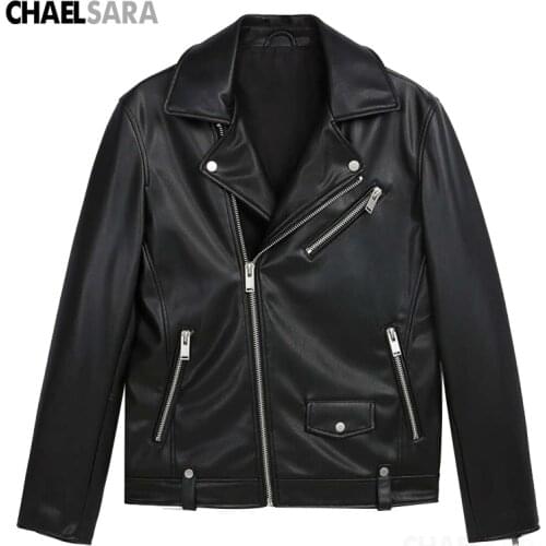 CHAELSARA Men's Faux Leather Jackets