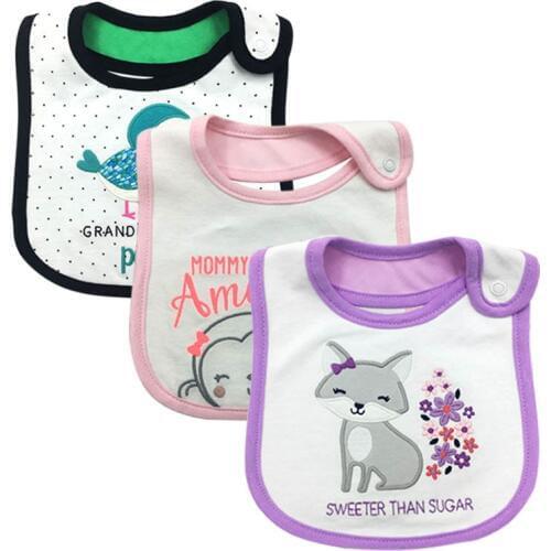 100%Cotton Baby Bib Infant Saliva Towels Baby Waterproof Bibs Newborn Wear Cartoon Accessories