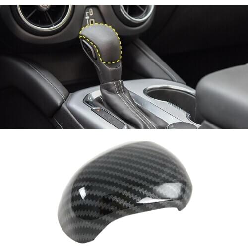 For Chevrolet Blazer 2019 2020 Accessories ABS Carbon Fiber Interior Gear Shift Knob Cover Trim Car Styling