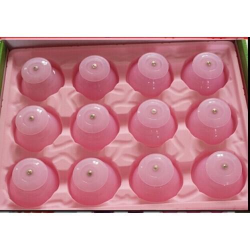 Slimming body 12pcs silicone cupping set massage cup acupuncture suction cup vacuum cupping set
