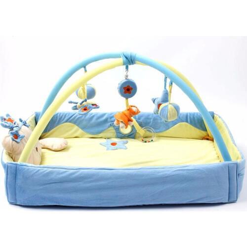 Mom rest must-have pad blue increase baby crawling mat yoga mat blanket music game blanket game pad educational toys
