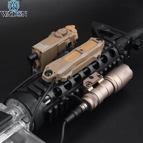 WADSN Tactical DBAL A2 Dummy Box Laser Sight Airsoft M300A Scout Light Combo Set with Dual Pressure Pad Switch for 20mm Rail