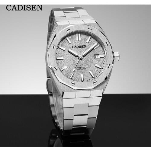 CADISEN 2021 Mechancial Wrist Watch For Men Automatic Mens Watches 10Bar Waterproof NH35 Sport Stainless Steel Relogio Masculino
