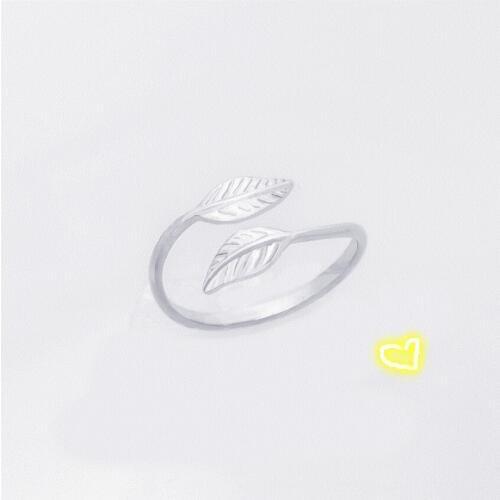 Charm Double Leaf Rings Women BFF Fashion Jewelry Engagement Bague Femme Wedding Gift Gold Aneis Feminino Merry Christma