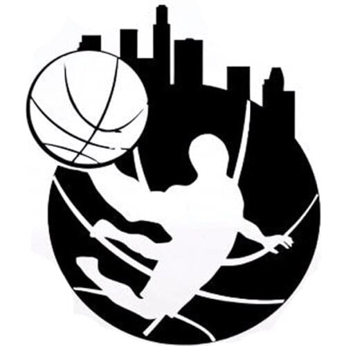 Fashion Basketball Player Boy Car Sticker PVC Creative Auto Bumper Body Waterproof Sunscreen Decal Decoration 12cm*14cm