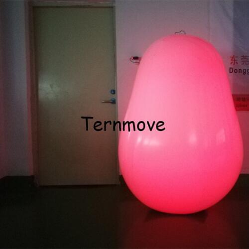 Inflatable lighting mascot Tumbler promotion fruit beach ball giant led ground advertising balloon cartoon toy for decoration
