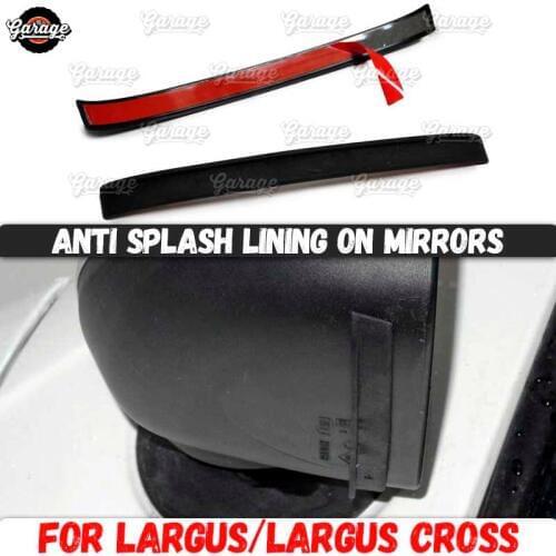 Anti-splashes lining for Lada Largus / Cross 2011- on mirrors 1 set / 2 pcs ABS plastic accessories car styling tuning