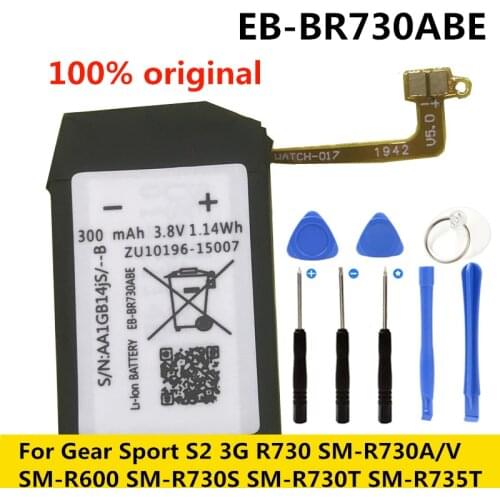New Original Battery EB-BR730ABE 300mAh For Samsung Gear Sport S2 3G R730 SM-R730A / V SM-R600 SM-R730S SM-R730T SM-R735T
