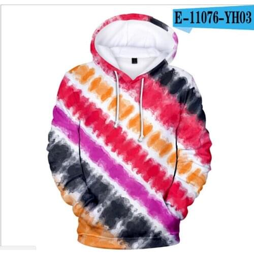 2020 New Style Tie dye Flashbacks 3D Hoodies Boys/Grilscolorful psychedelic Tie dye color 3d print Mens Pop Hooded Sweatshirts