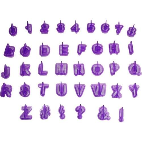 Sugarcraft Uppercase Purple English Letters Plastic Multifunction Cake Moulds Biscuits Cut and Pressed Tools