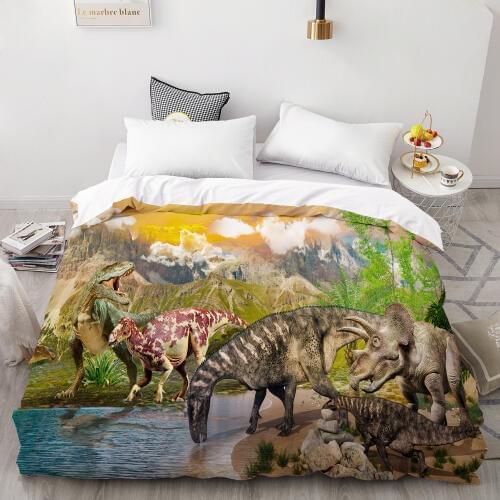 3D HD Digital Printing Custom Duvet Cover,Comforter/Quilt/Blanket case Bedding 140x200/200x200 Jurassic Park,Drop shipping