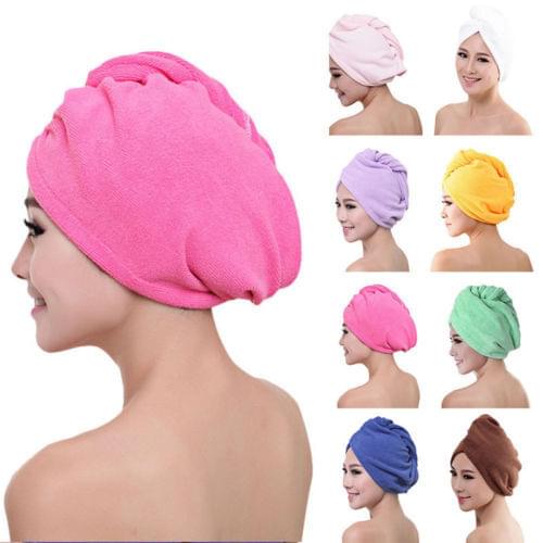 Hot Magic Microfibre Hair Drying Towel Wrap Quick Dry Turban Head Hat Bun Cap Shower Dry Bath Shower Pool new