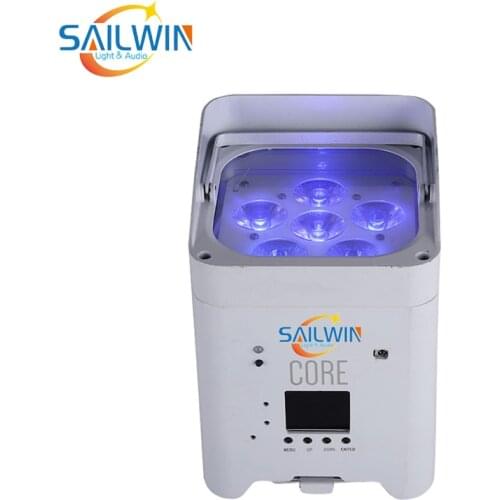 Protable Led Wireless Battery Par Light 6x18w rgbwa uv 6in1Powered Uplight Led Slim Par