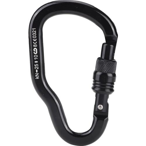 Outdoor Sports Durable Aluminum Climbing Hanging Hook Locking Carabiner Mountaineering Rock Climbing Clip Set