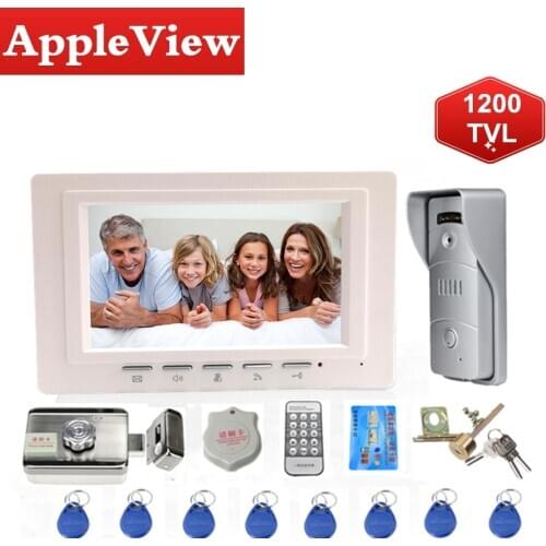 Wired Video Door Phone with Lock video intercom for Apartment Home Electric Lock Access Control System 3A Power Control IP65