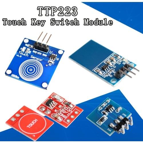 5PCS TTP223 Touch Key Switch Module Touching Button Self-Locking/No-Locking Capacitive Switches Single Channel Reconstruction