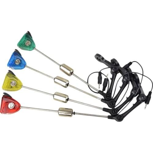 Hirisi 4Pcs Carp Fishing Swinger Led Illuminated Swinger Bite Indicator Swinger Carp Fishing Accessories