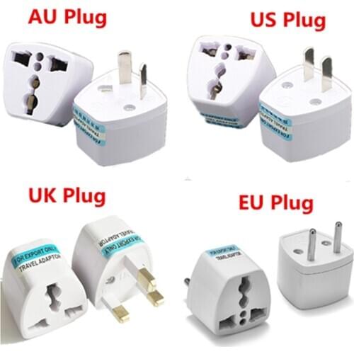 1PC Universal US UK AU To EU Plug USA To Euro Europe Travel Wall AC Power Charger Outlet Adapter Converter 2 Round Socket Pin