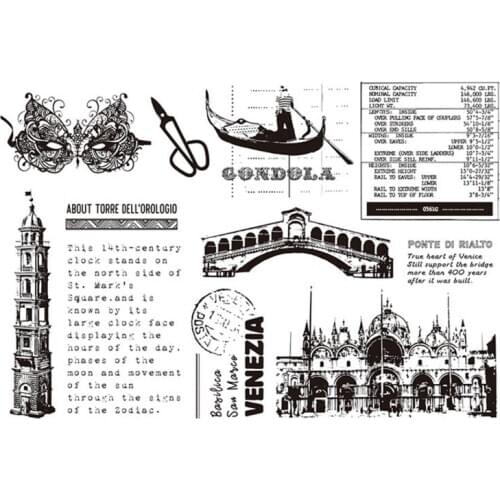 Venice Clear Stamp Or stamp for DIY Scrapbooking/Card Making/Kids Fun Decoration Supplies A138
