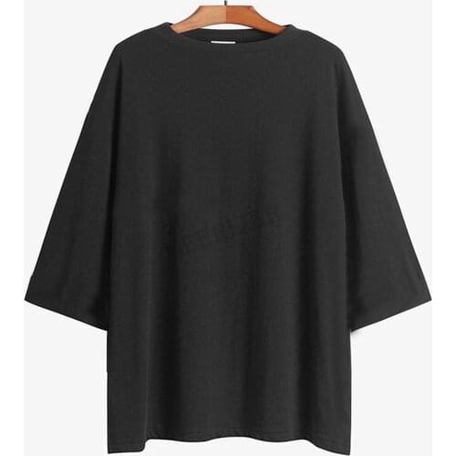 Womens T-shirt Extra Big Size 12XL 150kg 200kg t-shirt top summer O neck Large size Black White casual loose tshirt