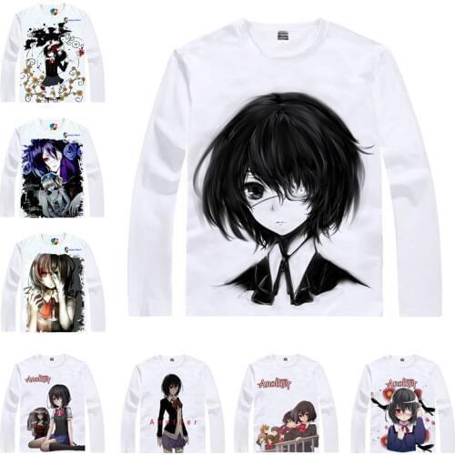 Coolprint Japanese Anime Shirt Another Anaza T-Shirts Multi-style Long Sleeve Mei Misaki Cosplay Costume Yukito Ayatsuji Kawaii