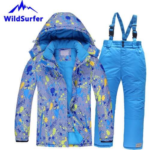 WildSurfer Winter Skiing Suits Women Snowboard Jackets Boys Girls Waterproof Windproof Warm Men Snow Pants Ropa De Nieve W303