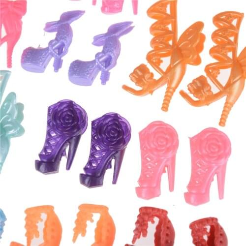 10Pairs Pair/Set Dolls Toys Fashion Shoes Doll Accessories Different Shoes For Doll Toy Gift Princess hotsale DIY